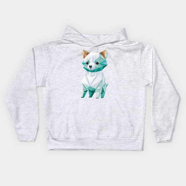 Fictional origami animal #8 Kids Hoodie by Micapox